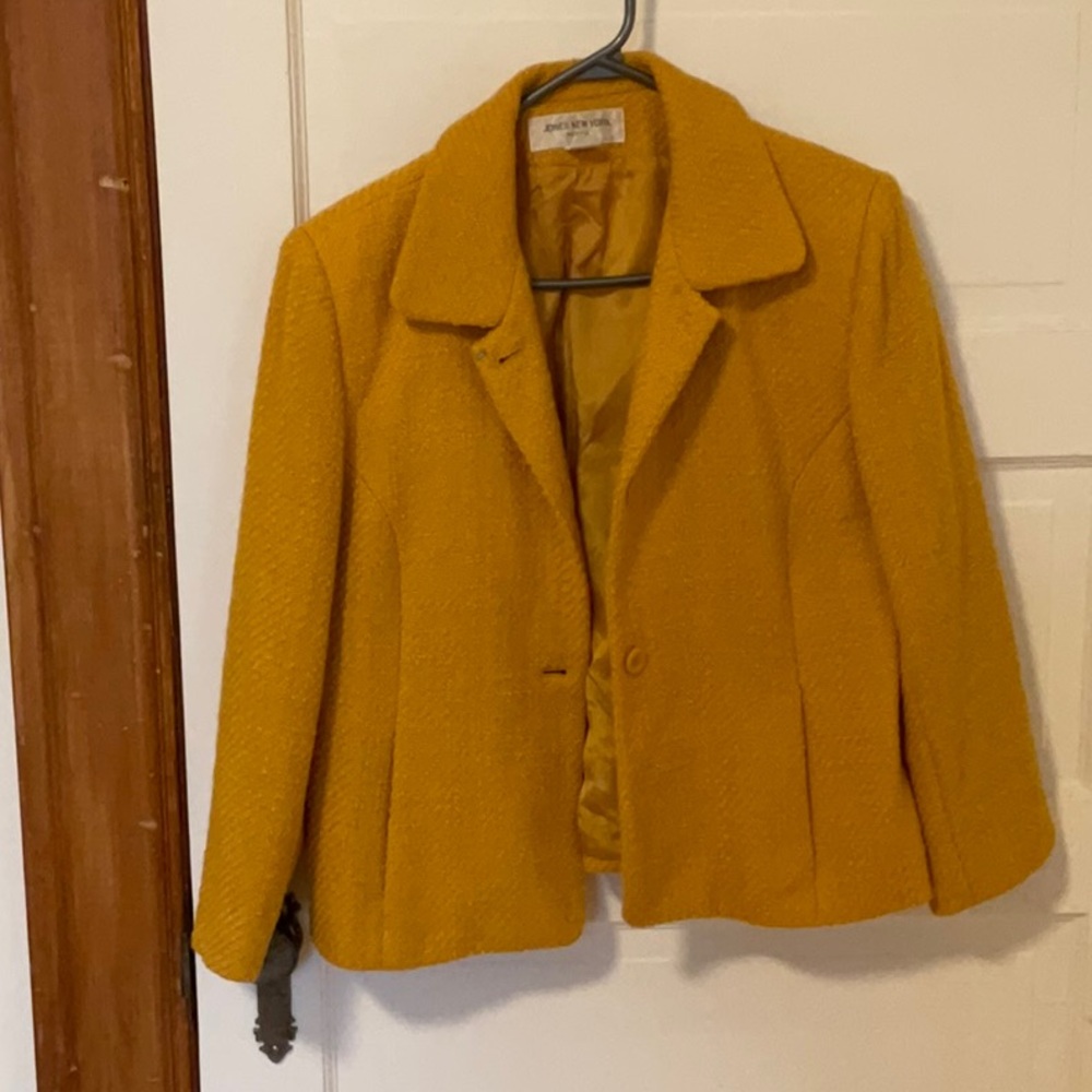 1960s wool yellow jacket, made in Canada